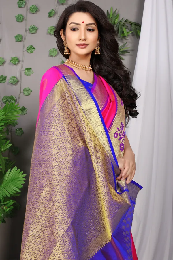 PINK_ZARI_WORK_PATOLA_SILK_SAREE